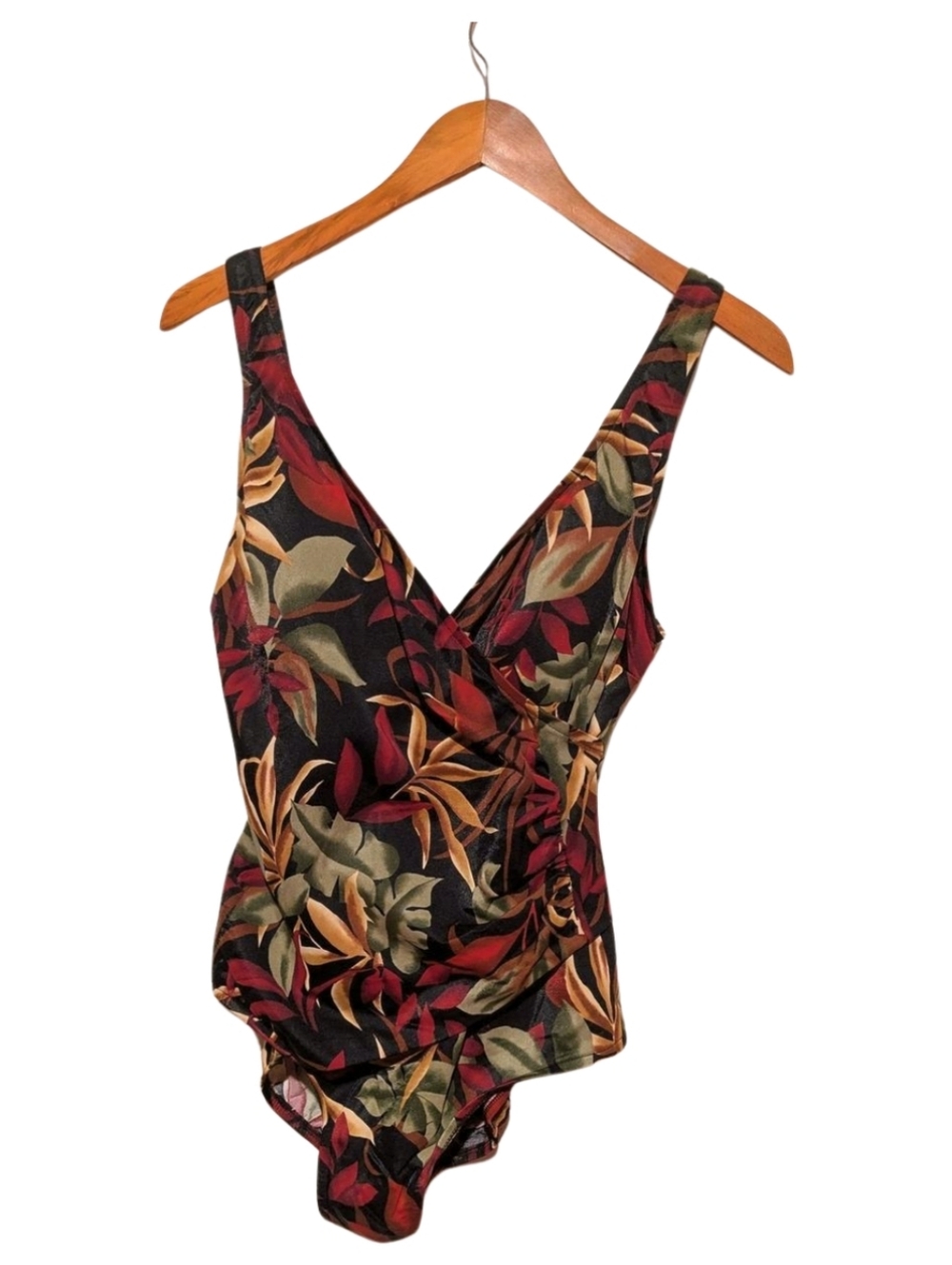Vintage 90s South Point One Piece Slimming Swim Suit Swimsuit 16 Tropical USA